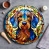 Dachshund Wirehaired Glass Suncatcher Worktop Saver